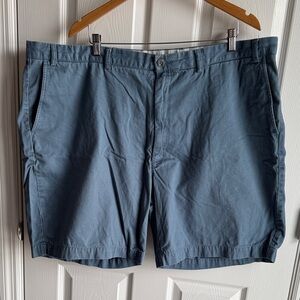 Roundtree & Yorke Slate Blue Flat-Front Men's Shorts